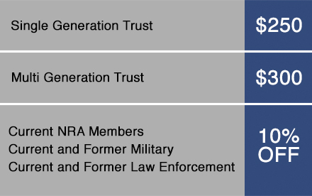 gun trust pricing and discounts